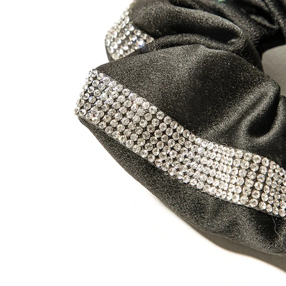Glam Black Rhinestone Scrunchie Bundle | Stoney Clover Lane & Velvet Crystal